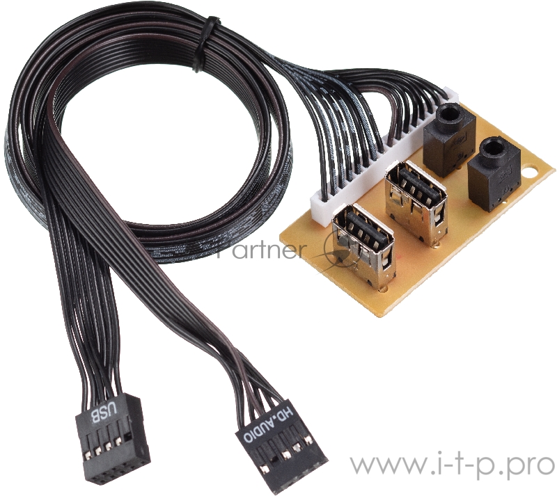 ЮСБ и Аудио панель для корпуса USB module, 2xUSB2.0+2xUSB3.0, PCB board+Audio+Cables for FL-302