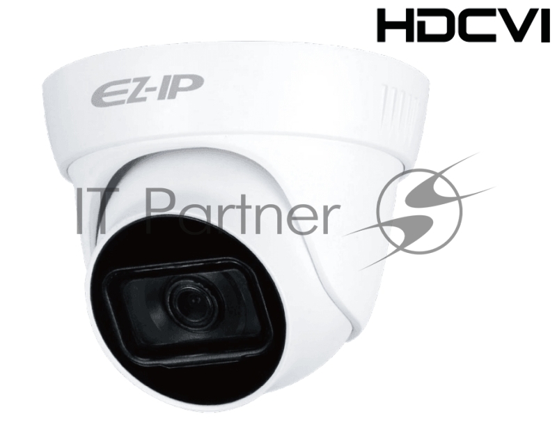 Видеокамера HDCVI EZ-IP EZ-HAC-T5B20P-A-0280B купольная, 1/2.7 2Мп КМОП, 2.8мм фиксированный объектив, 4в1(CVI/TVI/AHD/CVBS), IP67