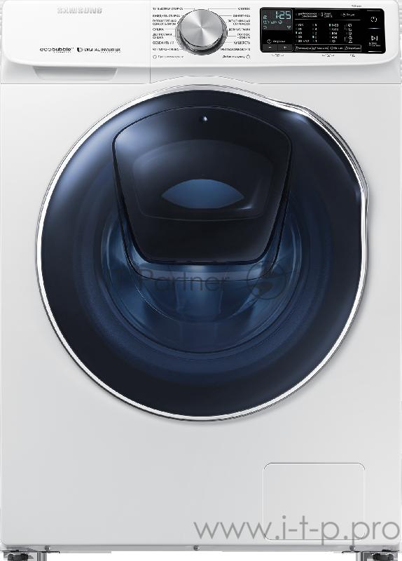 Стирально-сушильная машина Samsung WD10N64PR2W/LP. Серия WW6500N. Загрузка - до 10.5 кг при стирке, 6 кг при сушке, 1200 об./мин., AddWash, Технология EcoBubble, Пар, Горячий воздух, AquaProtect, 10 лет гарантии на инверторный мотор, Сотовый барабан,