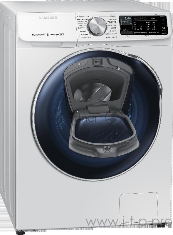 Стирально-сушильная машина Samsung WD10N64PR2W/LP. Серия WW6500N. Загрузка - до 10.5 кг при стирке, 6 кг при сушке, 1200 об./мин., AddWash, Технология EcoBubble, Пар, Горячий воздух, AquaProtect, 10 лет гарантии на инверторный мотор, Сотовый барабан,