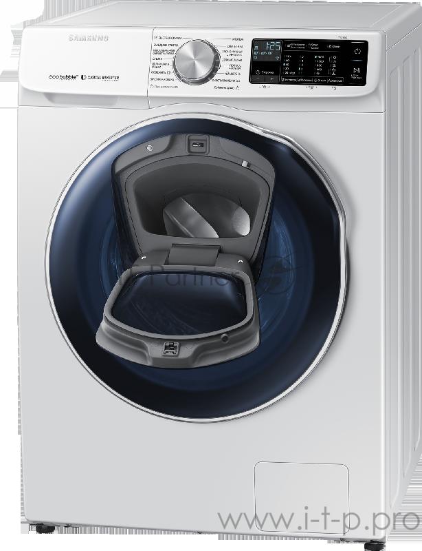 Стирально-сушильная машина Samsung WD10N64PR2W/LP. Серия WW6500N. Загрузка - до 10.5 кг при стирке, 6 кг при сушке, 1200 об./мин., AddWash, Технология EcoBubble, Пар, Горячий воздух, AquaProtect, 10 лет гарантии на инверторный мотор, Сотовый барабан,