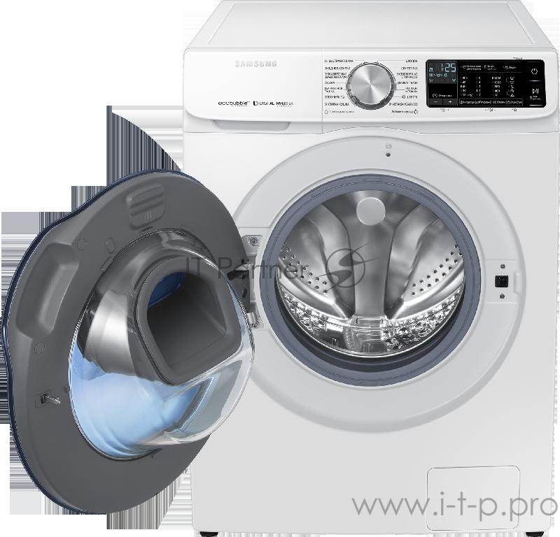 Стирально-сушильная машина Samsung WD10N64PR2W/LP. Серия WW6500N. Загрузка - до 10.5 кг при стирке, 6 кг при сушке, 1200 об./мин., AddWash, Технология EcoBubble, Пар, Горячий воздух, AquaProtect, 10 лет гарантии на инверторный мотор, Сотовый барабан,