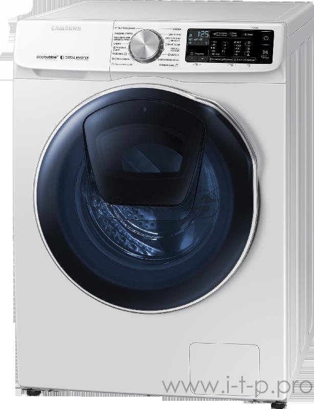 Стирально-сушильная машина Samsung WD10N64PR2W/LP. Серия WW6500N. Загрузка - до 10.5 кг при стирке, 6 кг при сушке, 1200 об./мин., AddWash, Технология EcoBubble, Пар, Горячий воздух, AquaProtect, 10 лет гарантии на инверторный мотор, Сотовый барабан,