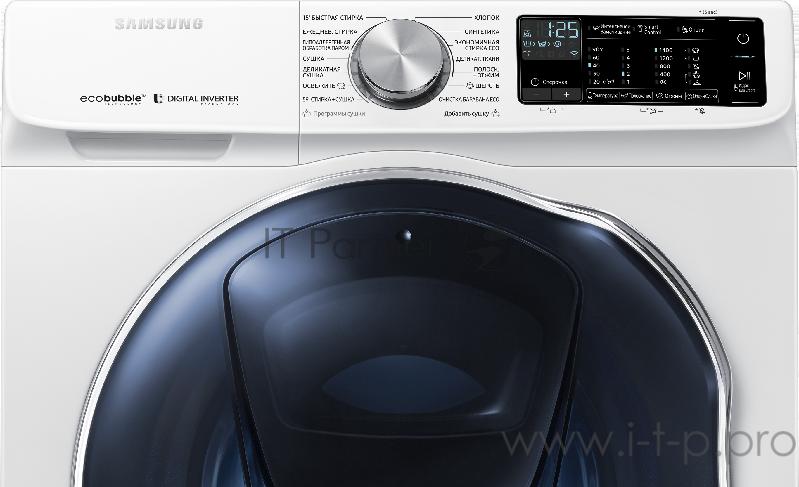Стирально-сушильная машина Samsung WD10N64PR2W/LP. Серия WW6500N. Загрузка - до 10.5 кг при стирке, 6 кг при сушке, 1200 об./мин., AddWash, Технология EcoBubble, Пар, Горячий воздух, AquaProtect, 10 лет гарантии на инверторный мотор, Сотовый барабан,