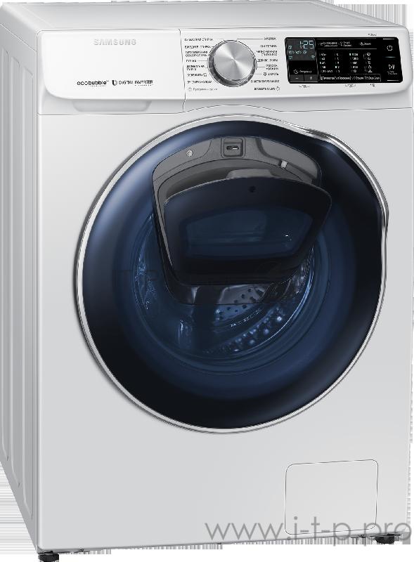 Стирально-сушильная машина Samsung WD10N64PR2W/LP. Серия WW6500N. Загрузка - до 10.5 кг при стирке, 6 кг при сушке, 1200 об./мин., AddWash, Технология EcoBubble, Пар, Горячий воздух, AquaProtect, 10 лет гарантии на инверторный мотор, Сотовый барабан,