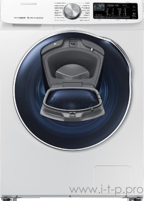 Стирально-сушильная машина Samsung WD10N64PR2W/LP. Серия WW6500N. Загрузка - до 10.5 кг при стирке, 6 кг при сушке, 1200 об./мин., AddWash, Технология EcoBubble, Пар, Горячий воздух, AquaProtect, 10 лет гарантии на инверторный мотор, Сотовый барабан,