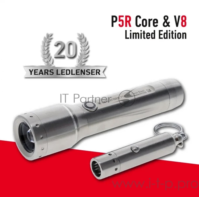 Фонарь ручной Led Lenser P5R Core/V8 серебристый лам.:светодиод.x1 (502467)