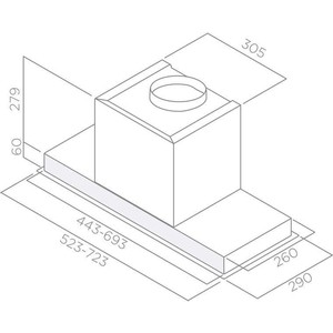 Вытяжка ELICA HIDDEN 2.0 IX/A/90-PRF0095073A / Электрическая, Встраиваемая, 90 см,электронное управление, 1300 куб. м. , нержавеющая сталь