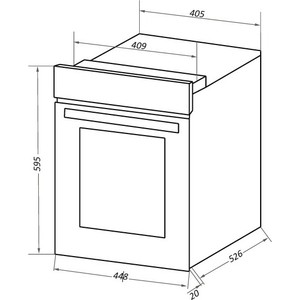 Духовой шкаф Электрический Maunfeld EOEC516B черный