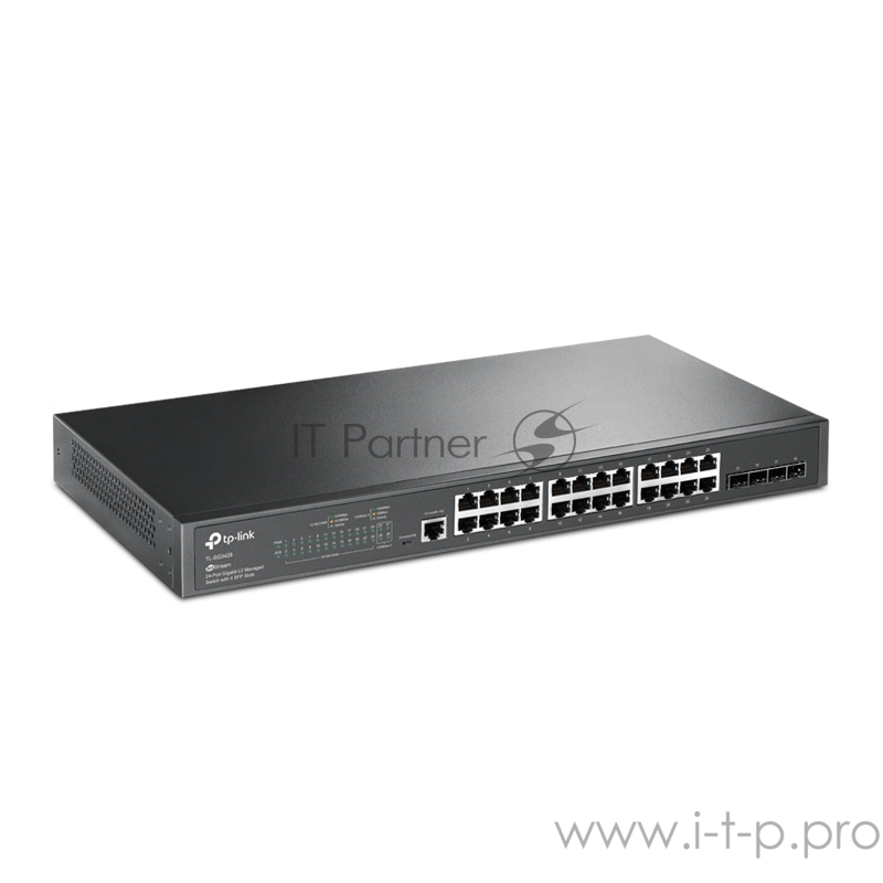 Коммутатор JetStream™ 24-port Gigabit L2/L2+ Managed Switch with 4 SFP slots, support SDN controller, abundant L2/L2+ features, 1U rack mountable, fu