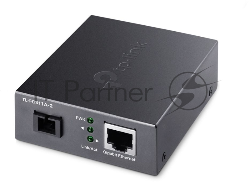 Медиаконвертер Gigabit WDM media converter, 9/125μm Single-mode Fiber, 1 SC Fiber port, 1 100/1000Mbps RJ-45 port, wave length 1550nm/1310nm, transmi