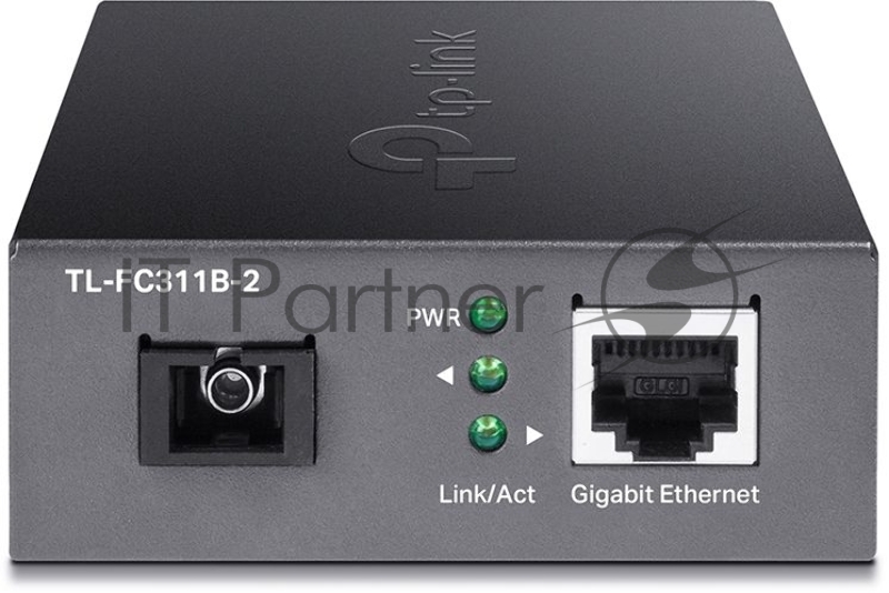 Медиаконвертер Gigabit WDM media converter, 9/125μm Single-mode Fiber, 1 SC Fiber port, 1 100/1000Mbps RJ-45 port, wave length 1310nm/1550nm, transmi
