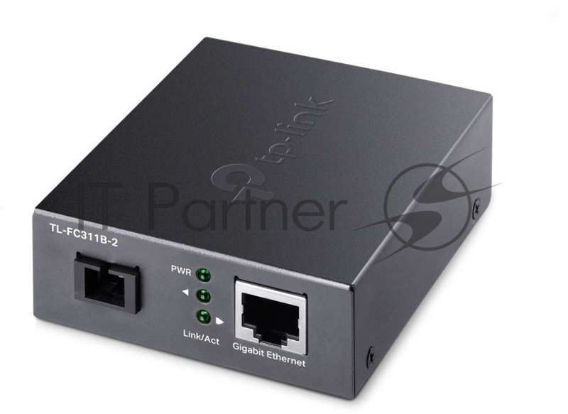 Медиаконвертер Gigabit WDM media converter, 9/125μm Single-mode Fiber, 1 SC Fiber port, 1 100/1000Mbps RJ-45 port, wave length 1310nm/1550nm, transmi