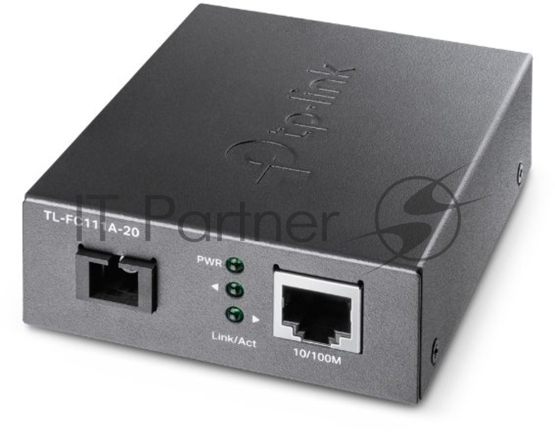 Медиаконвертер 10/100Mbps WDM media converter, 9/125μm Single-mode Fiber,1 SC Fiber port, 1 FE RJ-45 port, wave length 1550nm/1310nm, transmission di