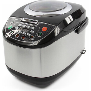 Мультиварка LUMME LU-1452 черный жемчуг 860 W, сталь, утолщенная чаша 5 л, антипригарное покрытие, стеклянная крышка, 31 программа (11 автоматических, 20 ручных), Мультиповар, ШЕФ-повар (изменение программ) LED-дисплей с временем и темп