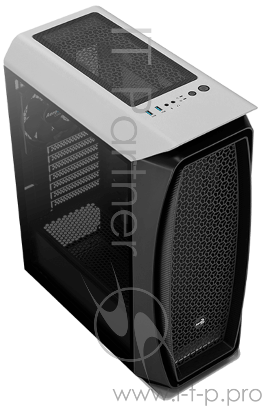 Корпус Aerocool Aero One-G-WT-v1 (ATX, White, Glass Window, USB3.0 x2)