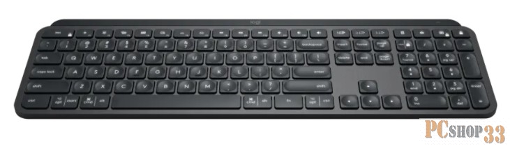 Клавиатура LOGITECH MX Keys Advanced Wireless Illuminated Keyboard - GRAPHITE - RUS - 2.4GHZ/BT - INTNL