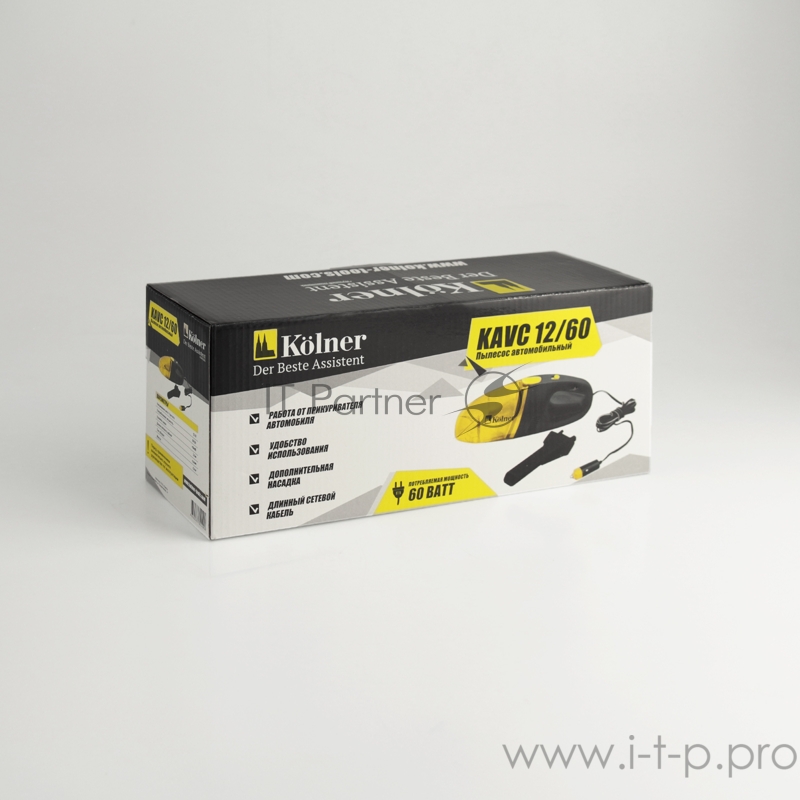 Пылесос KOLNER KAVC 12/60 12В 60Вт от прикуривателя