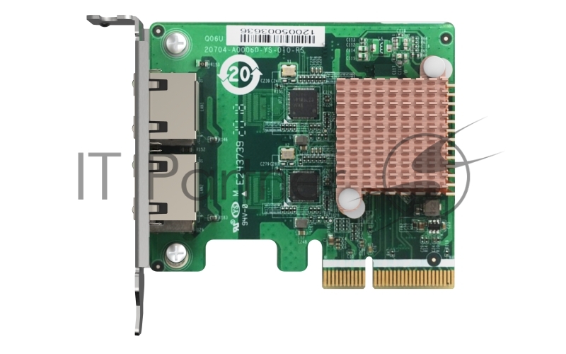 Сетевая карта QNAP QXG-2G2T-I225 2-port 2.5 GbE network expansion card, Controller I225-LM, PCIe Gen2 x2, 3 x Brackets included (Full-height, Low-profile and Specialized for QNAP NAS)