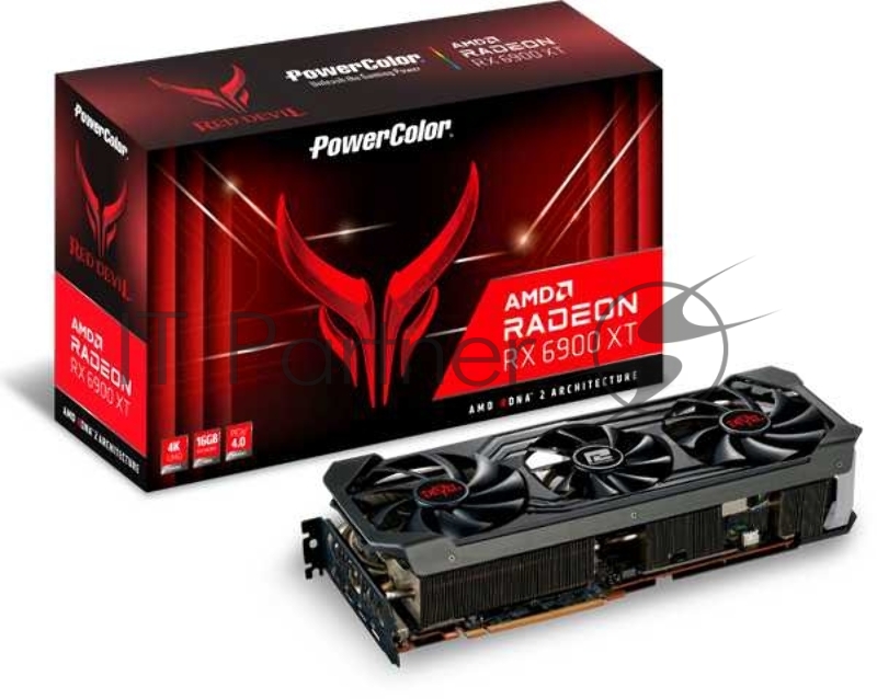 Видеокарта PowerColor PCI-E 4.0 AXRX 6900XT 16GBD6-3DHE/OC AMD Radeon RX 6900XT 16384Mb 256 GDDR6 2015/16000/HDMIx1/DPx2/HDCP Ret