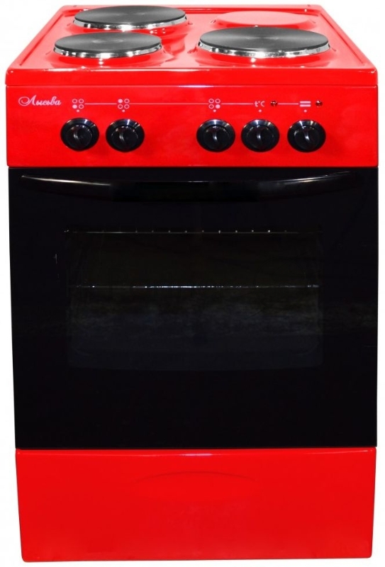 Плита Электрическая Лысьва ЭП 301 МС вишневый эмаль (без крышки)