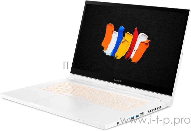 Ноутбук Acer ConceptD 3 Ezel Pro CC315-72P-79A1 Core i7 10750H/16Gb/SSD1Tb/NVIDIA GeForce T1000 4Gb/15.6/IPS/Touch/FHD (1920x1080)/Windows 10 Professional/white/WiFi/BT/Cam