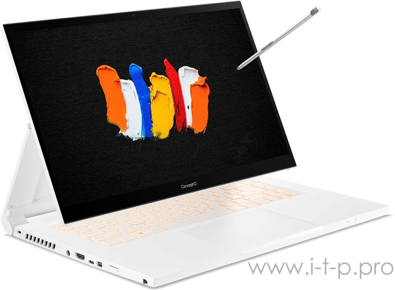 Ноутбук Acer ConceptD 3 Ezel Pro CC315-72P-79A1 Core i7 10750H/16Gb/SSD1Tb/NVIDIA GeForce T1000 4Gb/15.6/IPS/Touch/FHD (1920x1080)/Windows 10 Professional/white/WiFi/BT/Cam