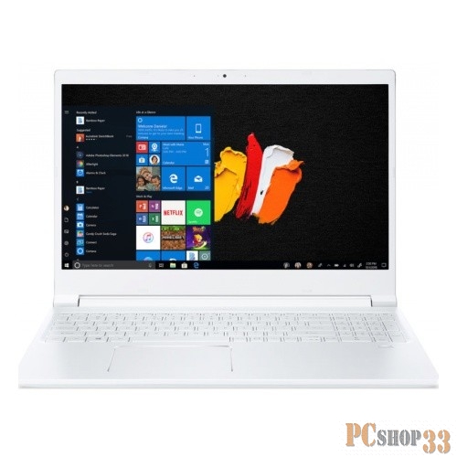 Ноутбук Acer ConceptD 3 Pro CN315-72P-763N Core i7 10750H/16Gb/SSD1Tb/NVIDIA Quadro T1000 4Gb/15.6/IPS/FHD (1920x1080)/Windows 10 Professional/white/WiFi/BT/Cam
