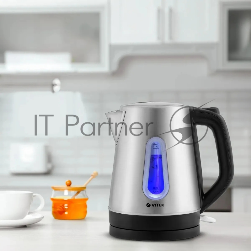 Чайник Чайник VITEK VT-7038(ST) Мощность 2200 вт.Объем1,8 л.Тип нагревательного элемента скрытый.