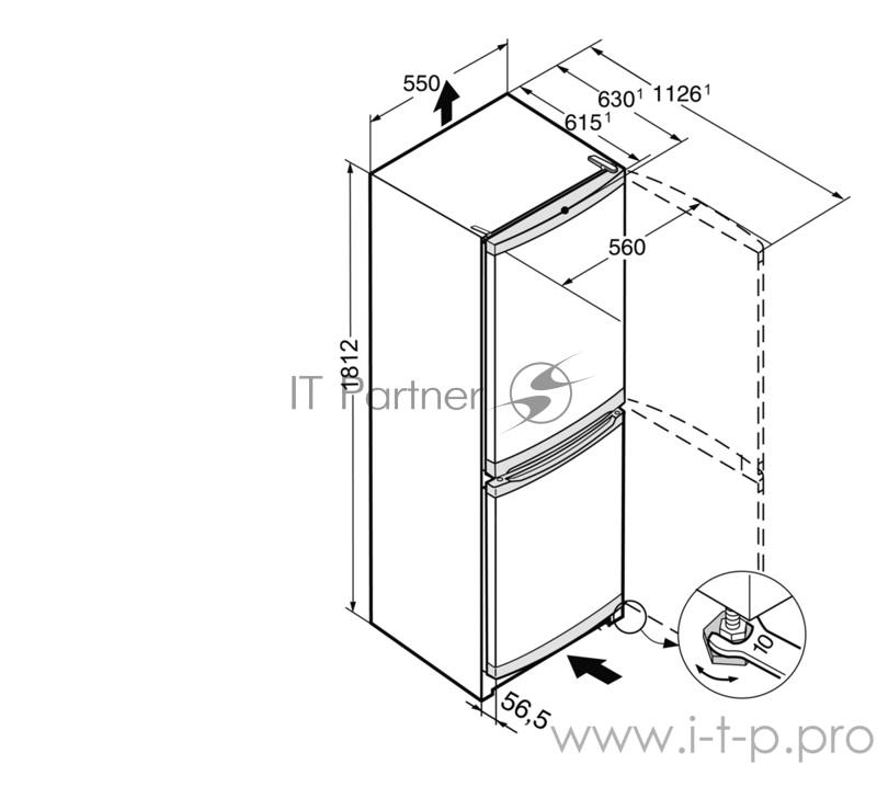 Холодильник Liebherr CUel3331 серебристый