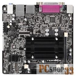 Материнская плата ASRock D1800B-ITX RTL {Celeron J1800, SO-DIMM DDR3, PCI, SATAII, GBL, D-Sub, HDMI, mini-ITX}