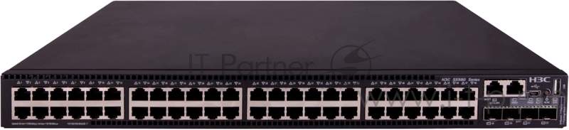 Коммутатор H3C H3C S5560X-54C-EI L3 Ethernet Switch with 48*10/100/1000BASE-T Ports,4*10G/1G BASE-X SFP+ Ports and 1*Slot,Without Power Supplies