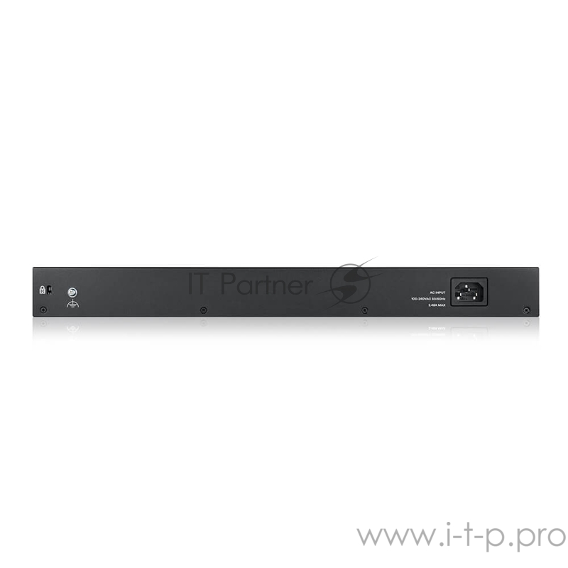 Kоммутатор Zyxel GS1900-48HPv2 Smart L2 PoE + switch, rack 19 , 48xGE (24xPoE +), 2xSFP, PoE budget 170 W