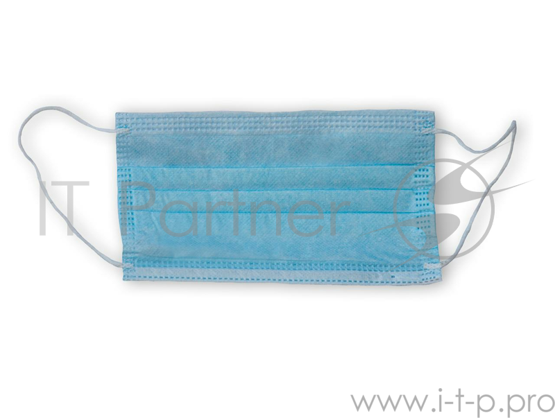 Маска Dasimei одноразовая, трёхслойная, с фиксатором для носа, цвет: синий (50 шт.уп) в коробке