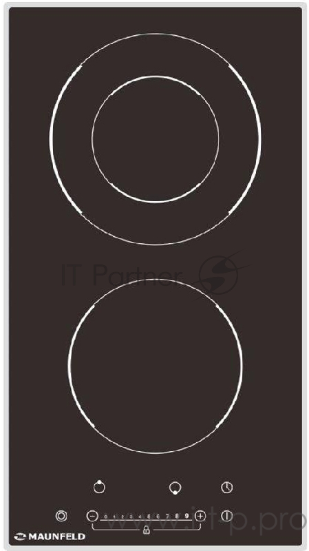 Электрическая индукционная панель MAUNFELD EVI.292-BK Электрическая индукционная панель MAUNFELD EVI.292-BK/ домино, индукция, 30см, 2 конфорки, черная