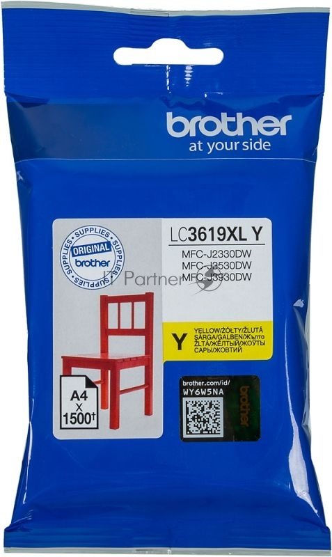 Расходные материалы Brother LC-3619XLY Картридж, Yellow {MFCJ3530/3930,Yellow, (1500стр)}