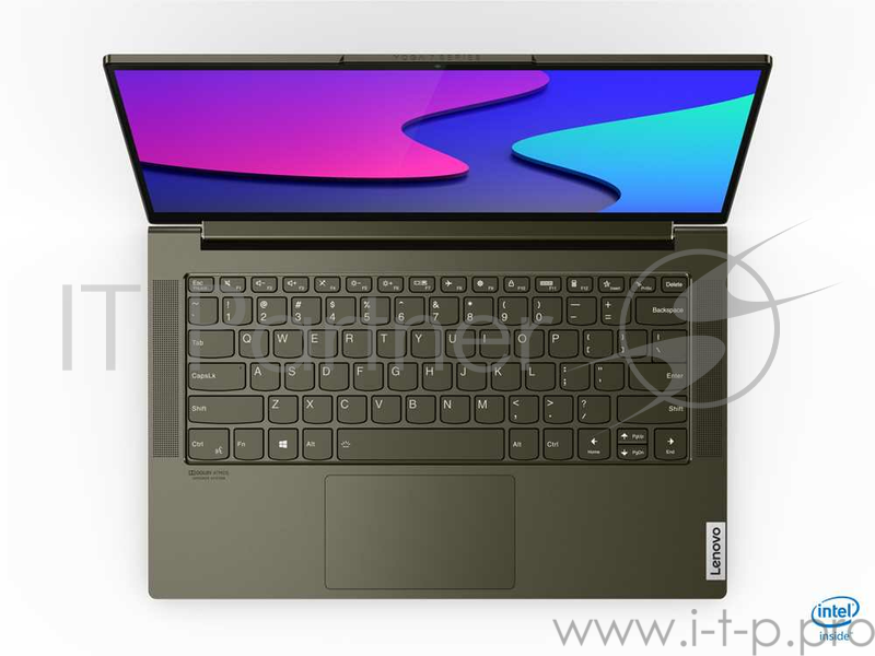 Ноутбук Lenovo Yoga Slim 7 14ITL05 14.0 FHD(1920x1080) IPS nonGLARE/nonTOUCH/Intel Core i5-1135G7 2.40GHz Quad/16GB/512GB SSD/Integrated/WiFi/BT5.0/HD Web Camera/microSD/15 h/1,36 kg/W10/1Y/DARK GREEN