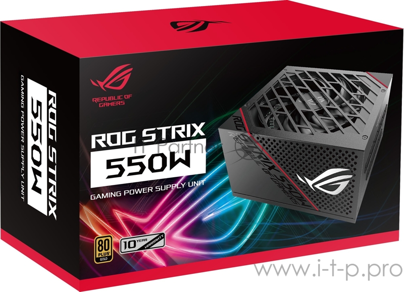 ASUS ROG STRIX 550G игровой блок питания чёрный (550W, 80 Plus Golg, 135 мм вентилятор, 90YE00A2-B0NA00)