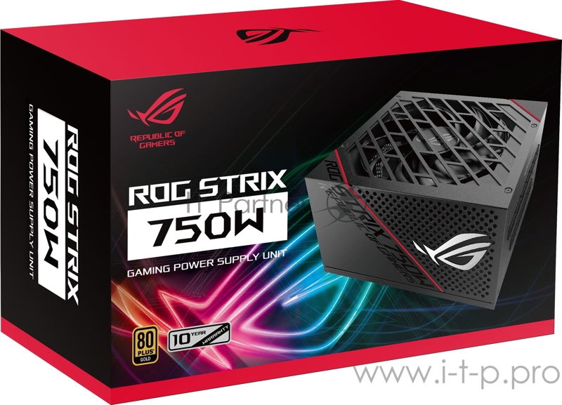 ASUS ROG STRIX 750G игровой блок питания чёрный (750W, 80 Plus Golg, 135 мм вентилятор, 90YE00A0-B0NA00)