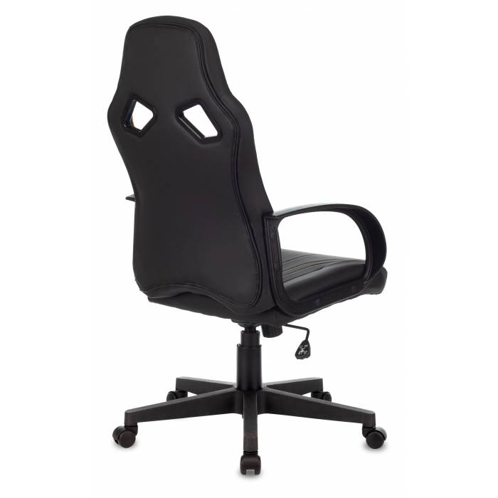 Кресло игровое Бюрократ ZOMBIE RUNNER черный/желтый искусственная кожа крестовина пластик