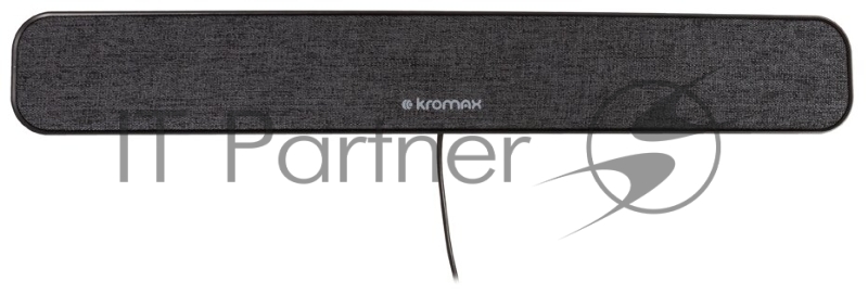 Комнатная антенна усил сигнала Kromax TV FLAT-17, DVB-T2, Частота: UHF 470-862 МГц Усиление: 25 dB Дальность приема: 0-25 км,коакс кабель