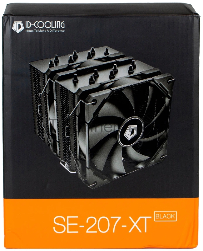 Кулер ID-COOLING SE-207-XT BLACK LGA20XX/LGA1366/LGA115X/AM4/AM (8шт/кор, TDP 250W, PWM, черный, 7 тепл.трубок + медная база, 2 x FAN 120mm) RET