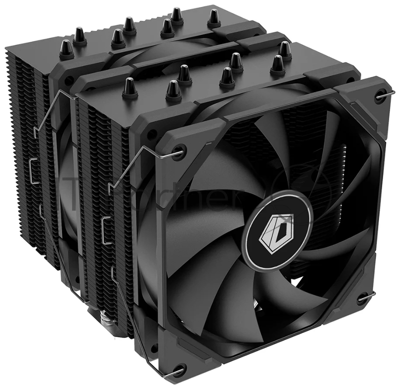 Кулер ID-COOLING SE-207-XT BLACK LGA20XX/LGA1366/LGA115X/AM4/AM (8шт/кор, TDP 250W, PWM, черный, 7 тепл.трубок + медная база, 2 x FAN 120mm) RET