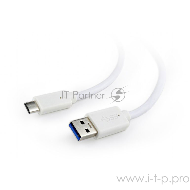 Кабель Cablexpert Кабель USB3.0 AM/USB Type-C, 1м, белый, пакет (CCP-USB3-AMCM-1M-W)