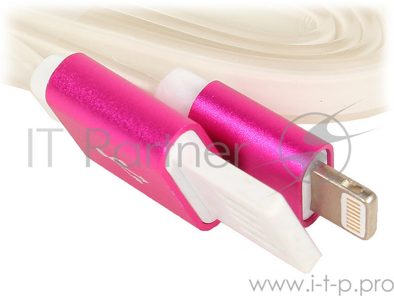Кабель Gembird Кабель USB 2.0 Cablexpert CC-ApUSBr1m, AM/Lightning 8P, 1м, силиконовый шнур, разъемы розовый металлик, пакет