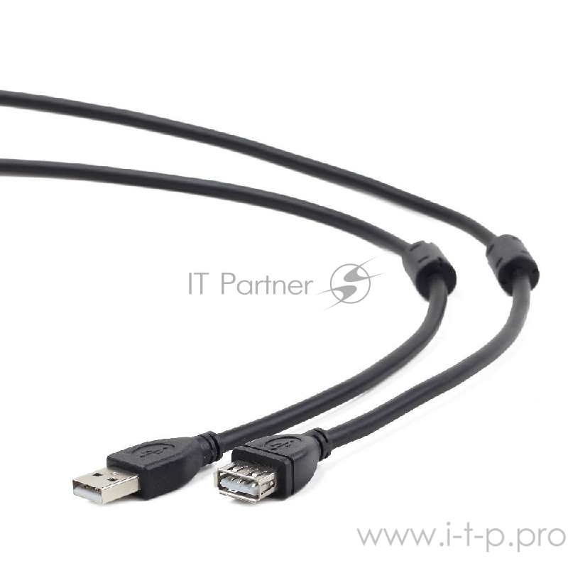Кабель Gembird/Cablexpert CCF2-USB2-AMAF-10 USB 2.0 Pro Кабель, AM/AF, 3м, экран, 2феррит.кольца, черный, пакет