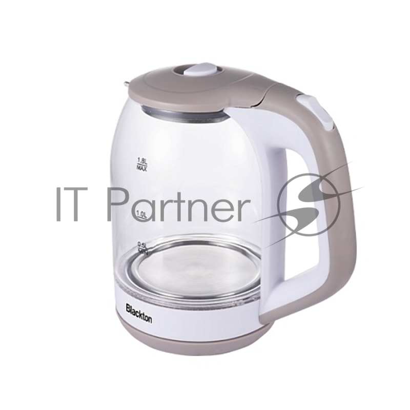 Чайник Blackton Bt KT1823G Белый-БежевыйМощность1500Вт, Максимальный объем 1.8л, Материал корпуса Жаропрочное стекло, Индикатор включения, Отключение при закипании, Отключение при снятии, Отключение при отсутствии воды, Отсек для хранения электрошнур