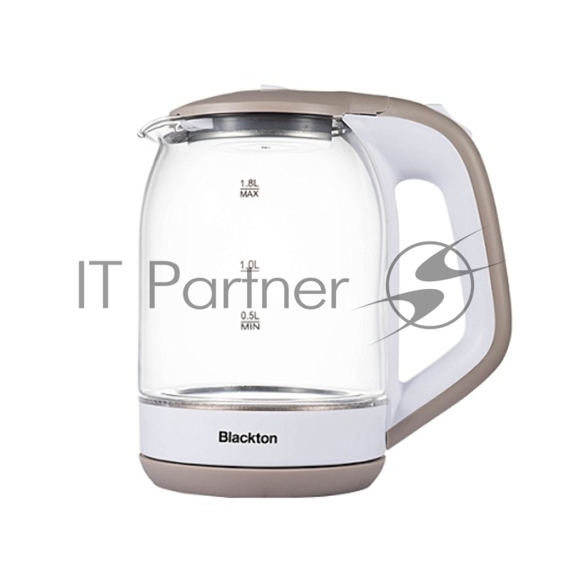 Чайник Blackton Bt KT1823G Белый-БежевыйМощность1500Вт, Максимальный объем 1.8л, Материал корпуса Жаропрочное стекло, Индикатор включения, Отключение при закипании, Отключение при снятии, Отключение при отсутствии воды, Отсек для хранения электрошнур