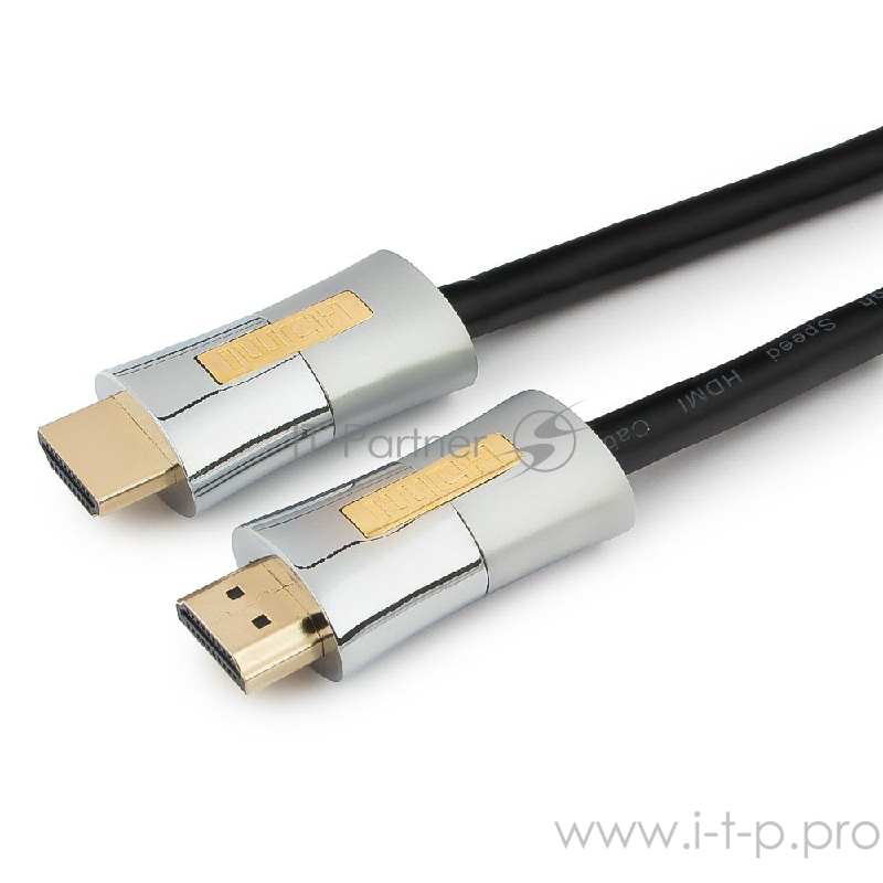 Кабель Кабель HDMI Cablexpert, серия Platinum, 4,5 м, v2.0, M/M, позол.разъемы, металлический корпус, ферритовые кольца, блистер (CC-P-HDMI01-4.5M)