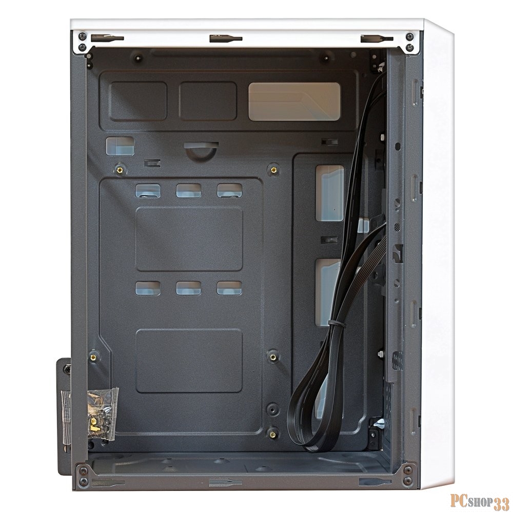 Корпус MiniTower Ginzzu B185 White mATX,2xUSB2.0, белый,w/o PSU, w/o fan (Ginzzu B185)